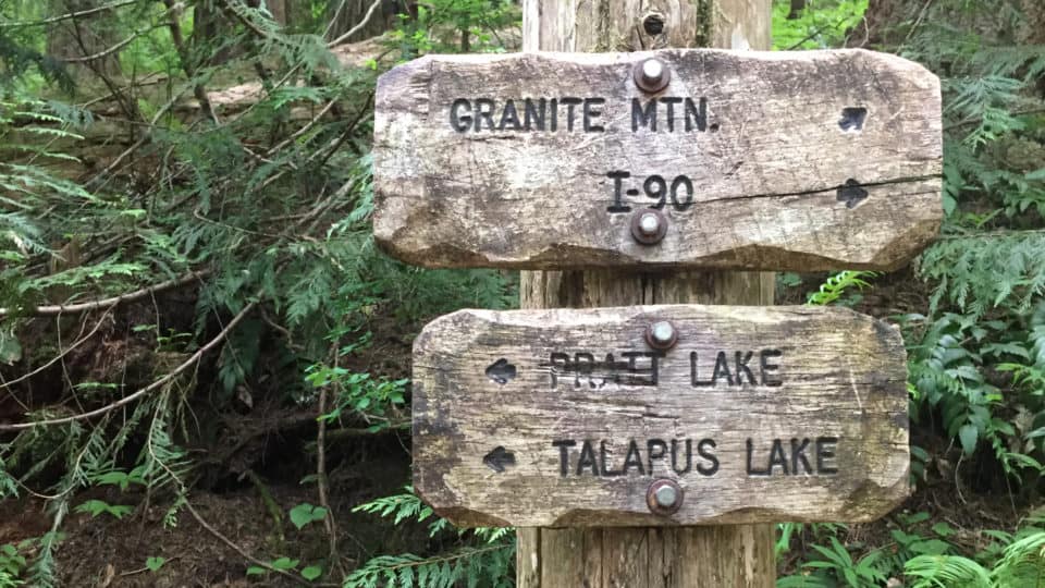 Granite Mountain Trail Sign